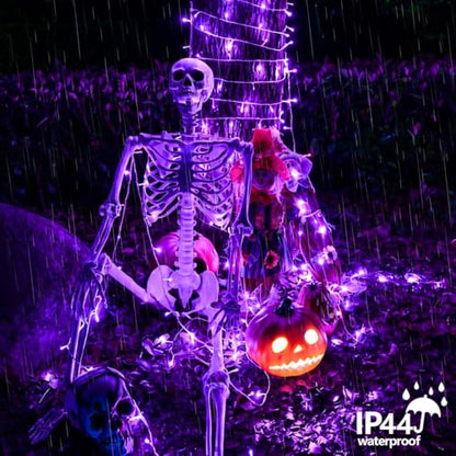 Halloween String Lights Purple 165ft 500 LED - Outdoor Indoor Decor - Variation of Purple / 500 LED