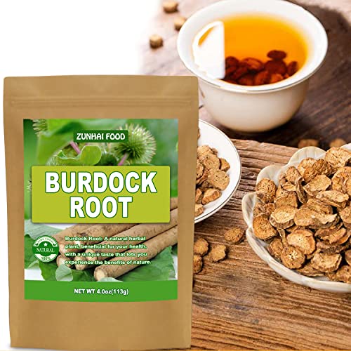 Premium Natural Burdock Root, Dried Burdock Root, Cut & Sifted, 4.0oz(113g), No Gmo, Caffeine Free