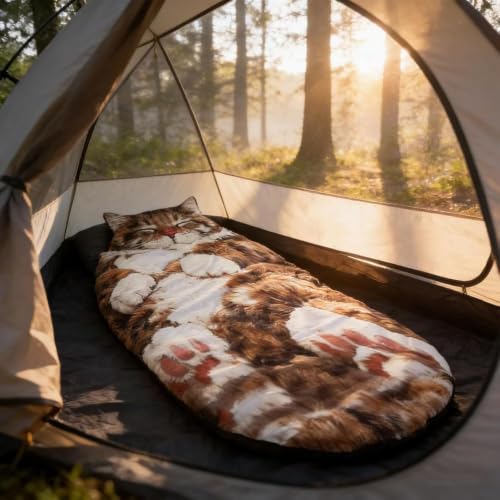 Giant Cat Shaped Sleeping Bag for Adults - Cat A - Plush Lounge Blanket