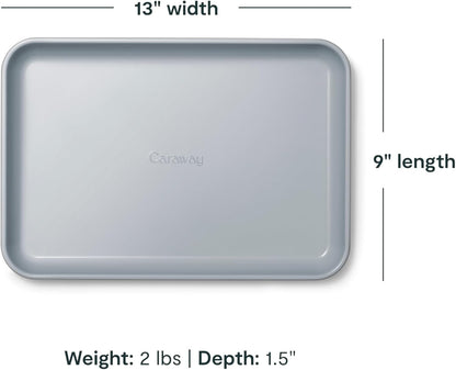 Caraway Nonstick Ceramic Baking Sheet Duo (9x13”) - Non-Toxic, Oven Safe, Aluminized Steel - Navy Mini Sheet Pan for Baking & Roasting