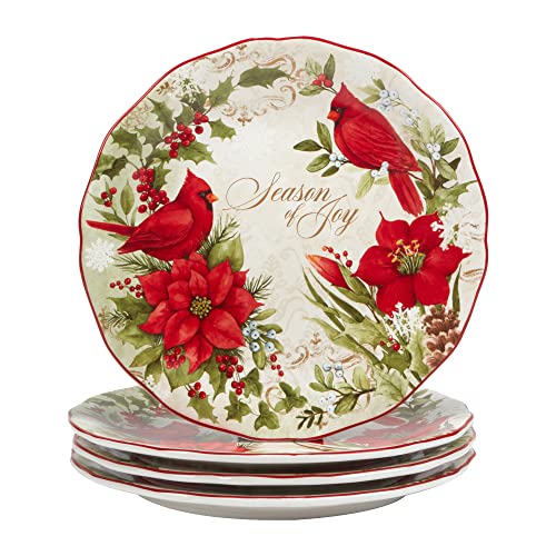 Winter's Medley 16-Piece Dinnerware Set for 4 - Festive Holiday Ceramic Tableware