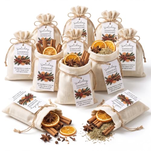 Christmas Simmering Potpourri Kit with Spices & Dried Fruits - Gift Set