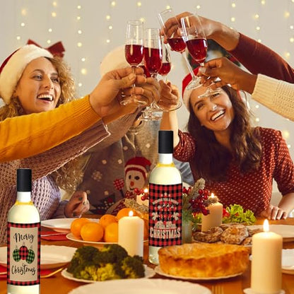 Maxcheck 44 Pcs Christmas Plastic Wine Bottle Set Cap - Clear & Elegant