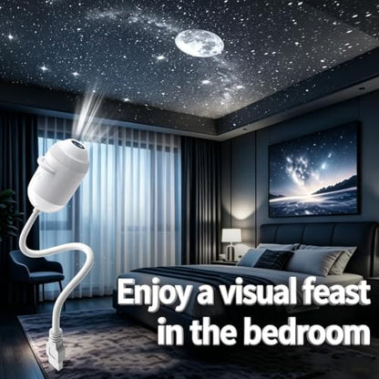 Christmas Night Sky Projector with 10 Films, 360° Adjustable HD Light