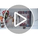 Santa Claus Figurine Christmas Reindeer Table Decor Set - 3 Pieces with Gift Box