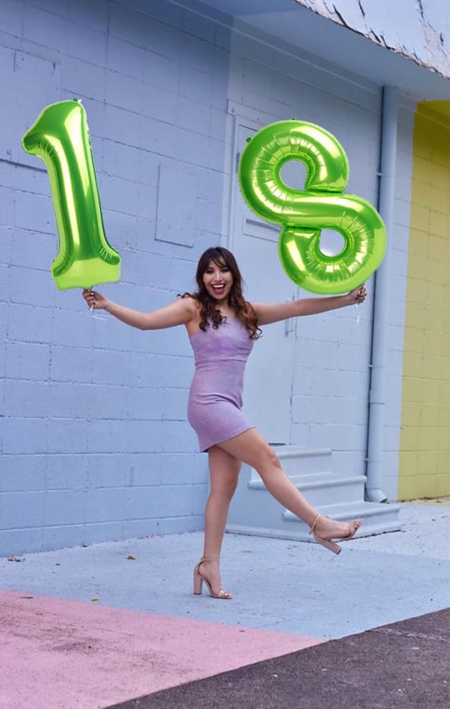 Number Balloons - 40 Inch Light Green 1 Balloon for 1st Birthday Party Decorations