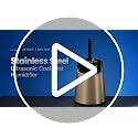 8L Stainless Steel Cool Mist Humidifier for Large Rooms - Rose Gold