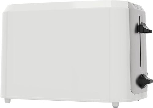 BLACK+DECKER 2-Slice Toaster - Extra-Wide Slots, 7 Shade Settings & Removable Crumb Tray | Off-White