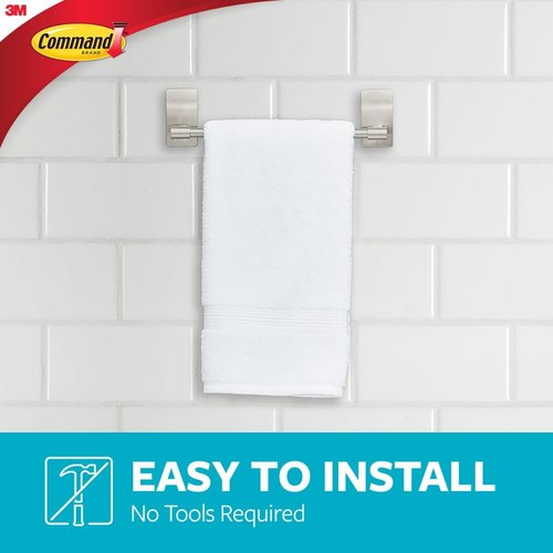 Command Towel Bar - Water-Resistant Strips for Bathroom Organization | Easy Installation