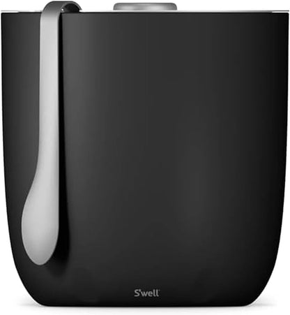 S'well Ice Bucket with Tongs, 68oz, Onyx