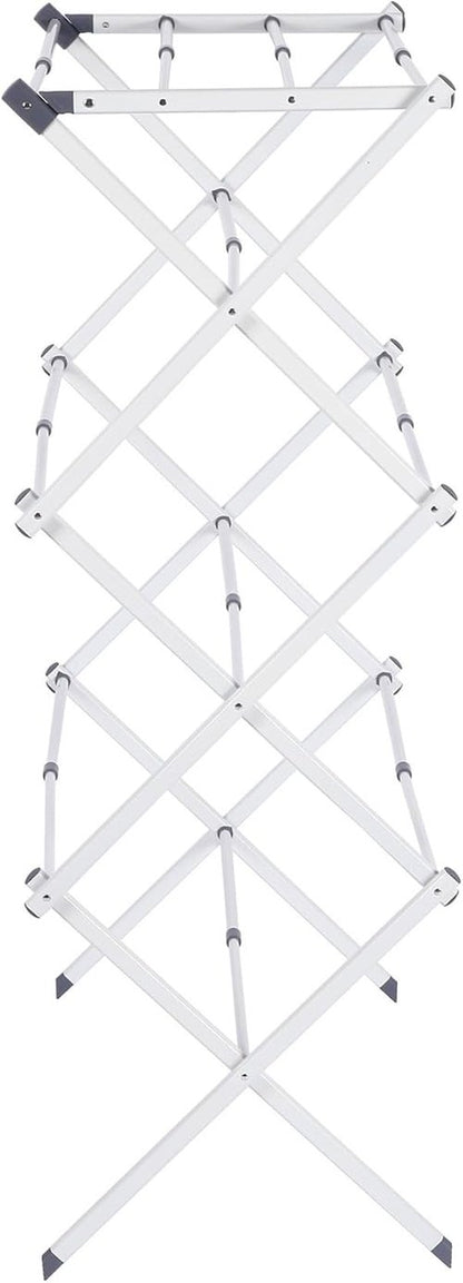 Maomo Metal Drying Rack - Tool-Free Installation, Space-Saving Telescoping Design, 16.93-29.92 Inches Wide, White