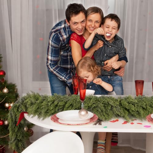 9 Ft Real Touch Cedar Garland for Mantle - Artificial Xmas Decor - Variation of THIS listing