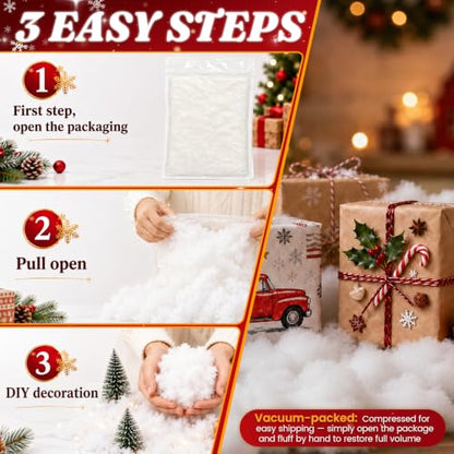 Fake Snow for Christmas Decorations 3.53 Ounce Indoor Snow Effect Cloud Fluff