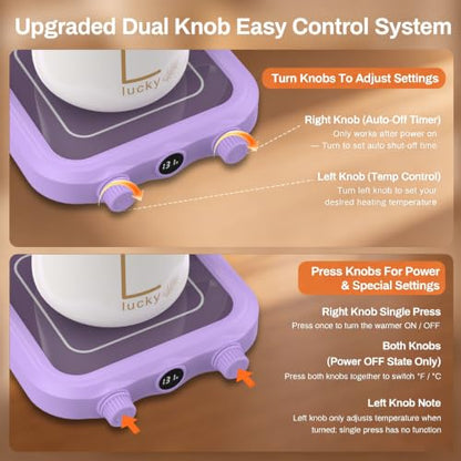 Purple Coffee Mug Warmer & Mug Set with 8 Temp Settings, Auto Shutoff