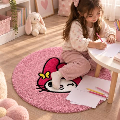 Pink Fluffy Rug 2'8