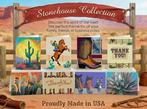 Southwestern Christmas Cards Set - Taos Pueblo Holiday Greeting Cards, 18 Pack with Envelopes, Made in USA