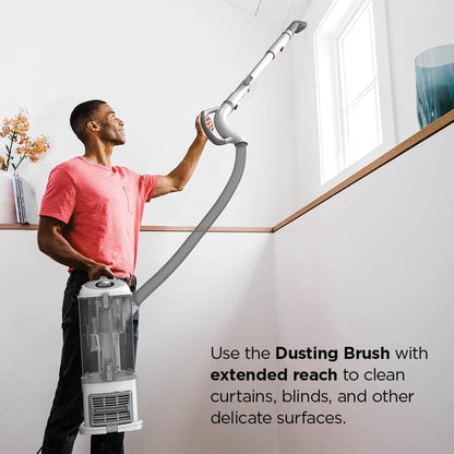 Shark Navigator Lift-Away Upright Vacuum Cleaner - Pet Hair HEPA Filter, Swivel Steering | White/Silver | NV356E