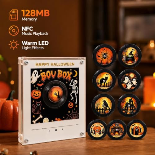 Magnetic Fridge Music Box with Lights & NFC Playback - Halloween Decor