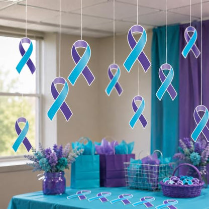 Suicide Prevention Awareness Ribbon Paper Cutouts - 50 Pack