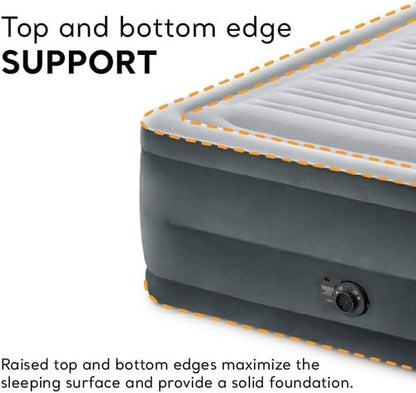 Intex 22in Queen Dura-Beam Comfort Plush High-Rise Air Mattress - Built-In Pump, 600lb Capacity