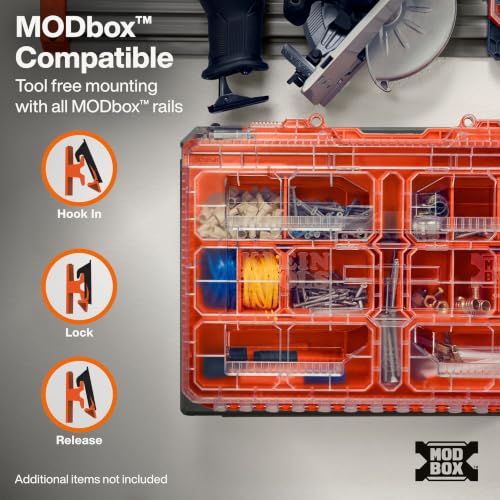 Klein Tools Modular Wall and Floor Mount Bracket for Toolboxes - Compact & Full Size Support
