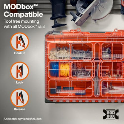 Klein Tools Modular Wall and Floor Mount Bracket for Toolboxes - Compact & Full Size Support
