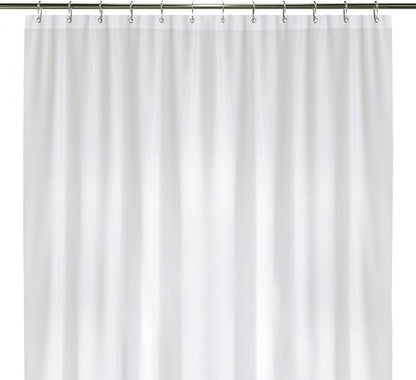 LiBa Bathroom Shower Curtain - Waterproof Plastic Shower Curtain Premium PEVA Non-Toxic with Rust Proof Grommets White 10G Heavy Duty Bathroom Accessories 72x84
