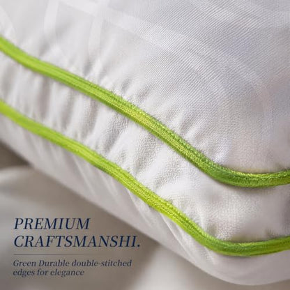 Queen Size Bed Pillows for Side Sleepers Set of 2 White - Adjustable Microfiber Fill