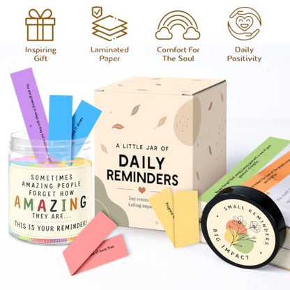 Positive Affirmations Jar - Reminder Gift for Women - You Are Awesome