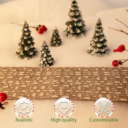 Cobblestone Street Landscape Roll for Village Displays - 48 Inch Length