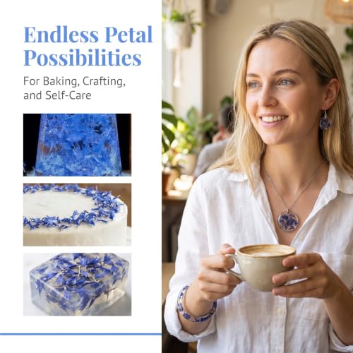 Natural Dried Cornflower Petals for DIY Crafts & Decorations - 5g Blue