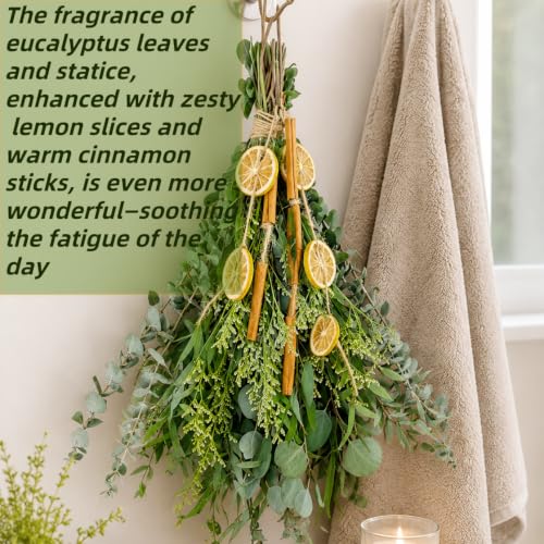Preserved Eucalyptus & Statice Flower Bundle for Home Decor & Aromatherapy
