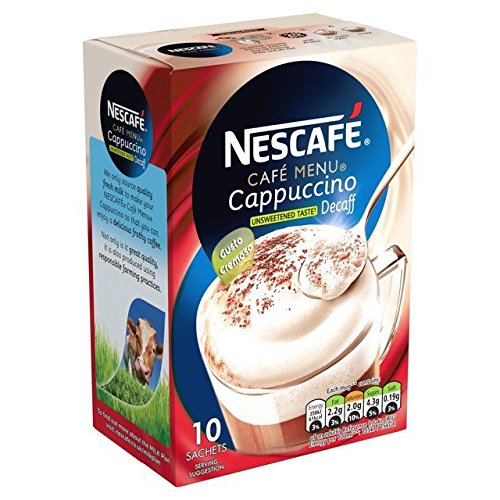 Nescafe Unsweetened Decaffeinated Cappuccino - 10 x 15g