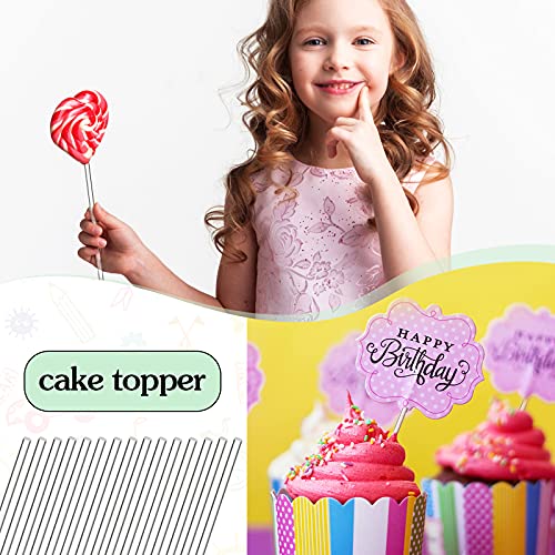 200 Pieces Acrylic Lollipop Sticks Cake Pops Sticks Candy Sticks Treat Sticks for Wedding Halloween Christmas Candy Cake Pops Cupcake Toppers Chocolate Cookie Dessert (Clear, 4 Inch)