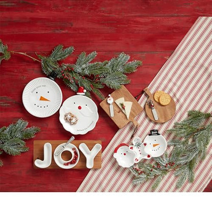 Christmas Serving Tray with Holiday Characters, 5.5 x 11.5 Inches