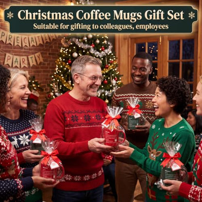 12 Pack Christmas Coffee Mug Gift Set with