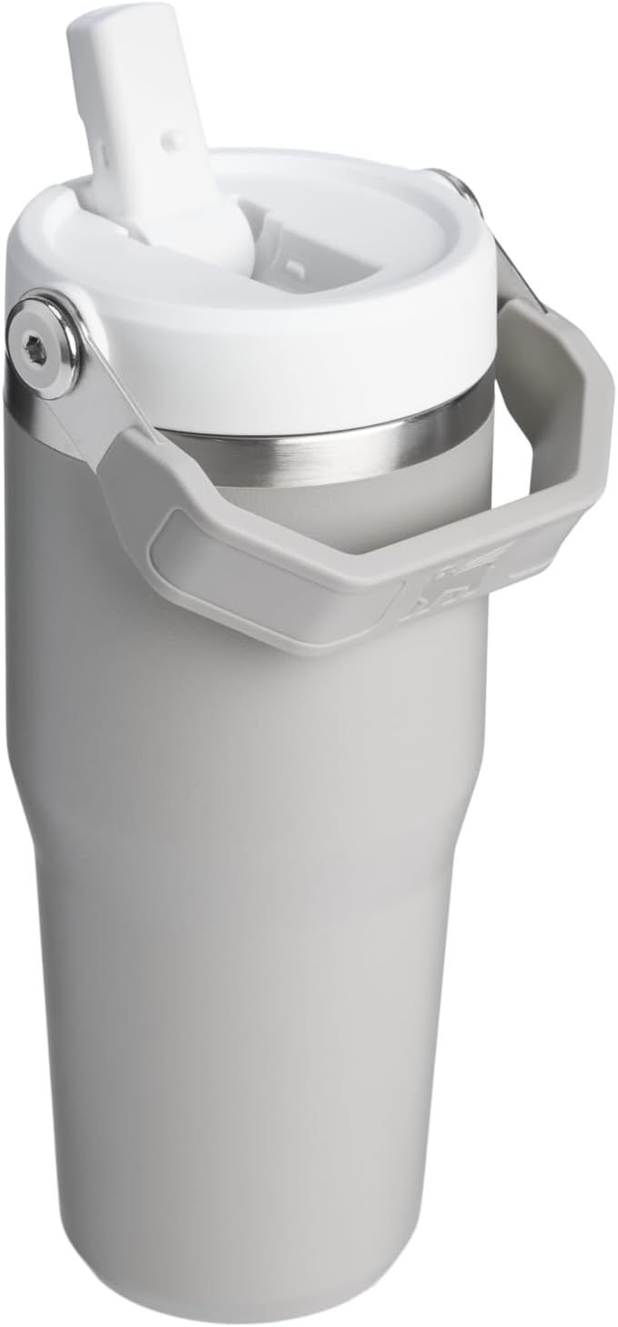 STANLEY IceFlow 2.0 Tumbler - 14 oz Insulated Stainless Steel Water Bottle with Flip Straw & Handle | Ash