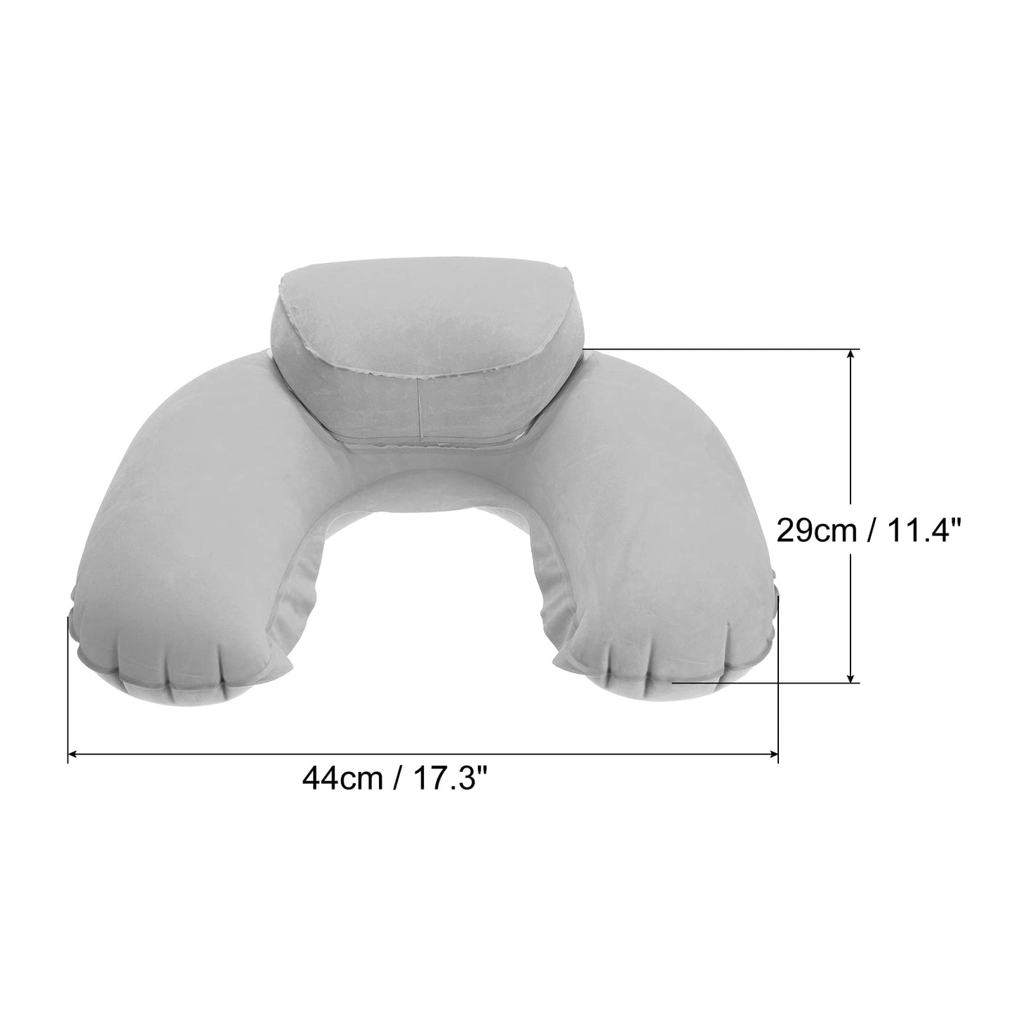 PATIKIL Travel Neck Pillow, U Shaped Pillow Portable Travel Neck Flight Pillow Includes Storage Pouch Eye Masking Earplugs for Airplane Office, Gray