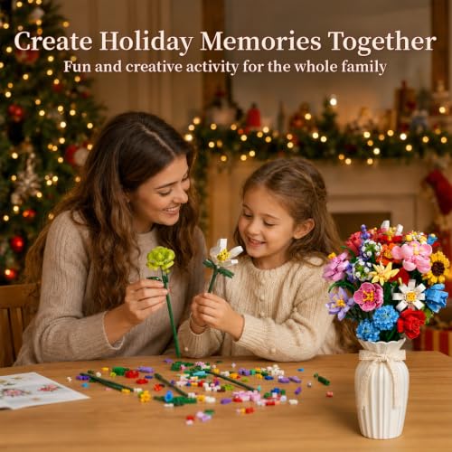 Funewest Flower Bouquet Advent Calendar 2026 with Micro Blocks - Bouquet Building Set