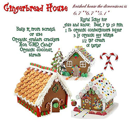 18-Piece Stainless Steel Gingerbread House Cookie Cutter Set with Christmas Shapes - Gift Box Included
