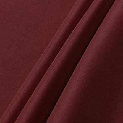 sancua Rectangle Tablecloth - 54 x 54 Inch - Stain and Wrinkle Resistant Washable Polyester Table Cloth, Decorative Fabric Table Cover for Dining Table, Buffet Parties and Camping, Burgundy