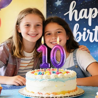 Katseye Birthday Decorations 10 Candle - Girls 10th Birthday Decor - Variation of Numner 10