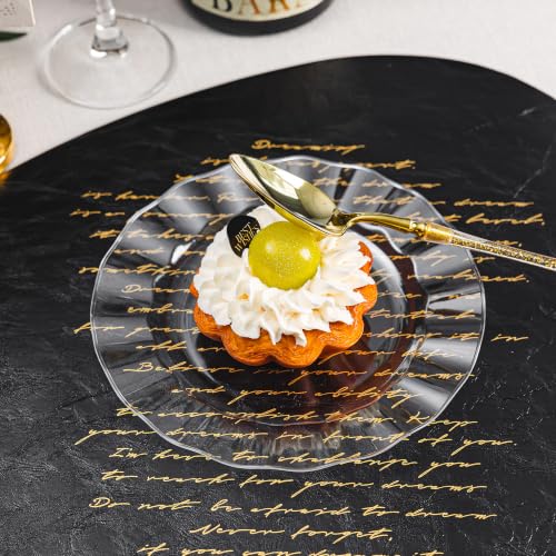 Clear Plastic Dessert Plates 7 Inch - Wave Edge, Pack of 72 - Variation: Clear / 7in