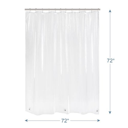 AmazerBath Clear Shower Curtain Liner, Plastic Shower Curtain Liner, Lightweight Shower Liner PEVA, Waterproof Bathroom Shower Curtains with 3 Magnets and 12 Rustproof Grommets, 72x72 Inches