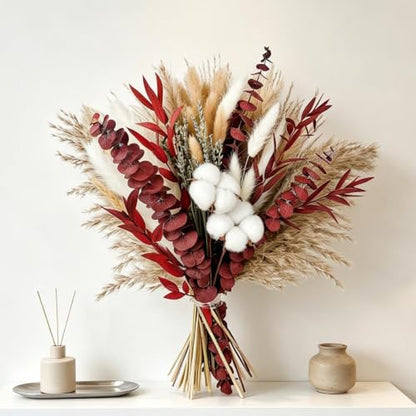 Dried Pampas Grass Bouquet 85Pcs Fall Winter Decor for Home & Wedding