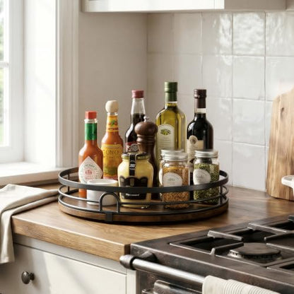 2 Pack 9 Inch and 10 Inch Lazy Susan Turntable Organizer for Kitchen & Table