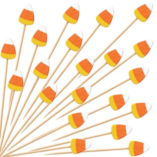 Halloween Candy Corn Cocktail Picks - 100 Pc Fall Party Toothpicks