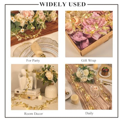 Gold Leaf Beads Garland String Lights - Battery Operated 2pcs