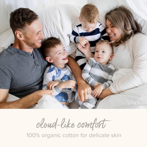 Baby Pajamas Set for Toddler Boys & Girls - Organic Cotton, Pink, Purple, White, Pastel - 5T