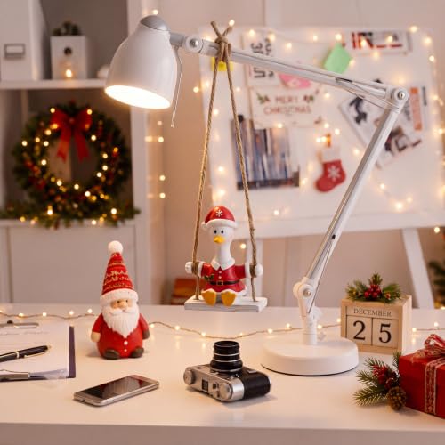 Christmas Swinging Santa Goose Car Hanging Ornament - Rearview Mirror Decor